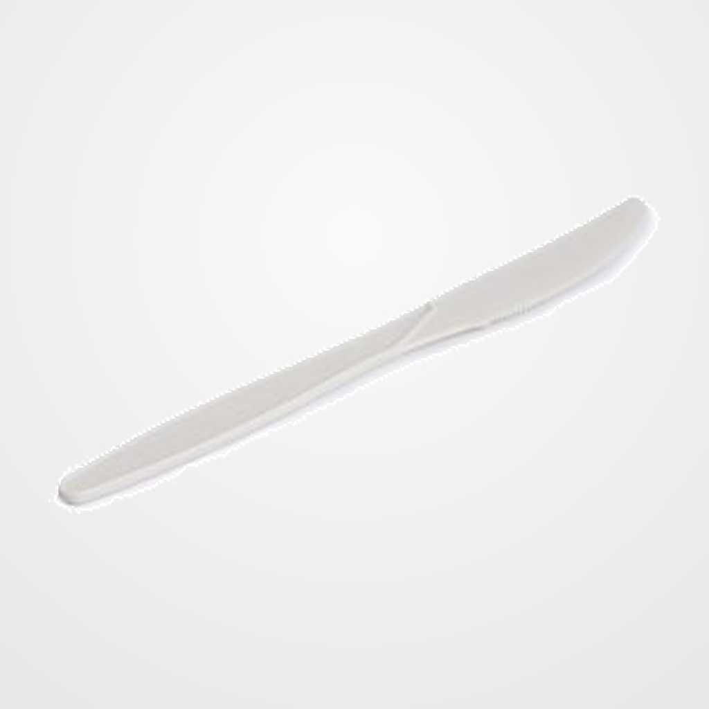 CUCHILLO DE MAIZ BIODEGRADABLE 18 cm. BLANCO PAQUETE de 50 (B03325)