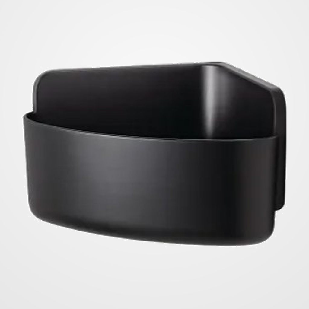 CESTA DUCHA TESA LAVAA AUTOADHESIVA PEQUEÑA ESQUINERA NEGRA