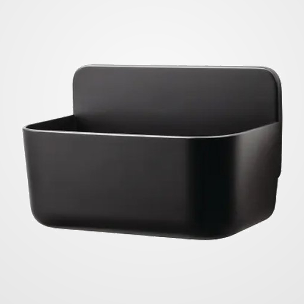 CESTA DUCHA TESA LAVAA AUTOADHESIVA PEQUEÑA NEGRA