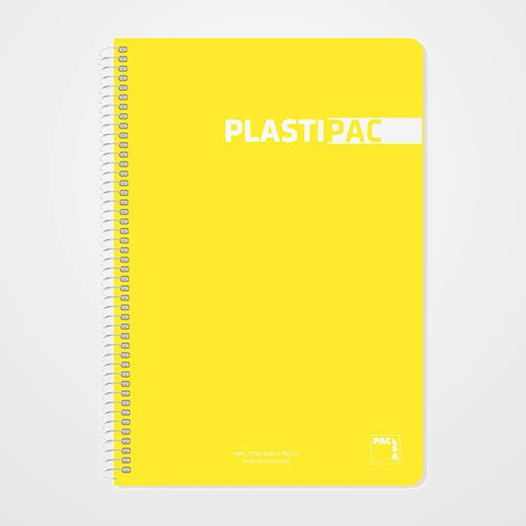 [10002916] BLOC PACSA PLASTIPAC tapa PP Fº 80h CUADRIC.4x4 90g AMARILLO