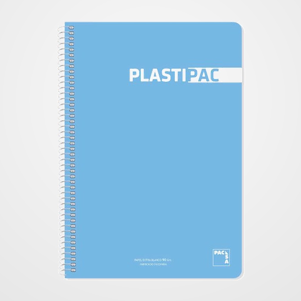 BLOC PACSA PLASTIPAC tapa PP Fº 80h CUADRIC.4x4 90g AZUL OSCURO