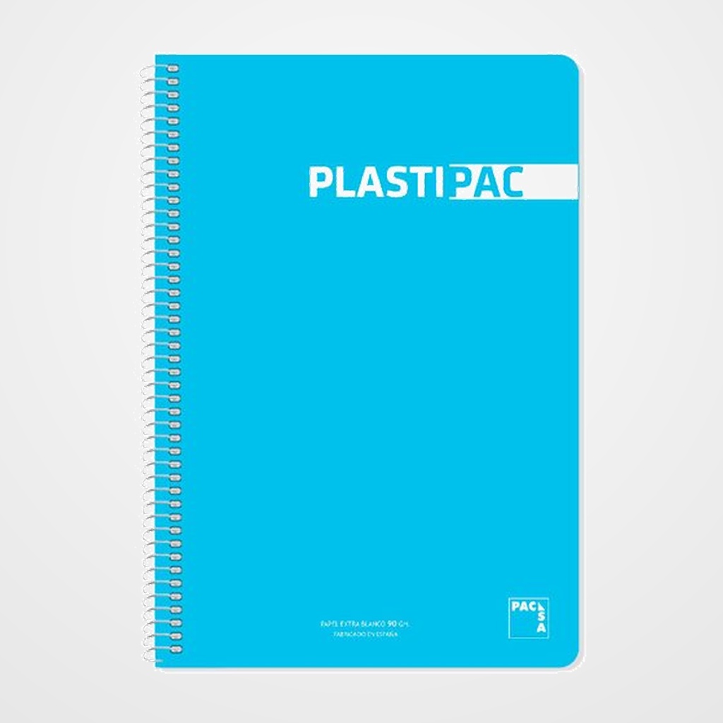BLOC PACSA PLASTIPAC tapa PP Fº 80h CUADRIC.4x4 90g TURQUESA