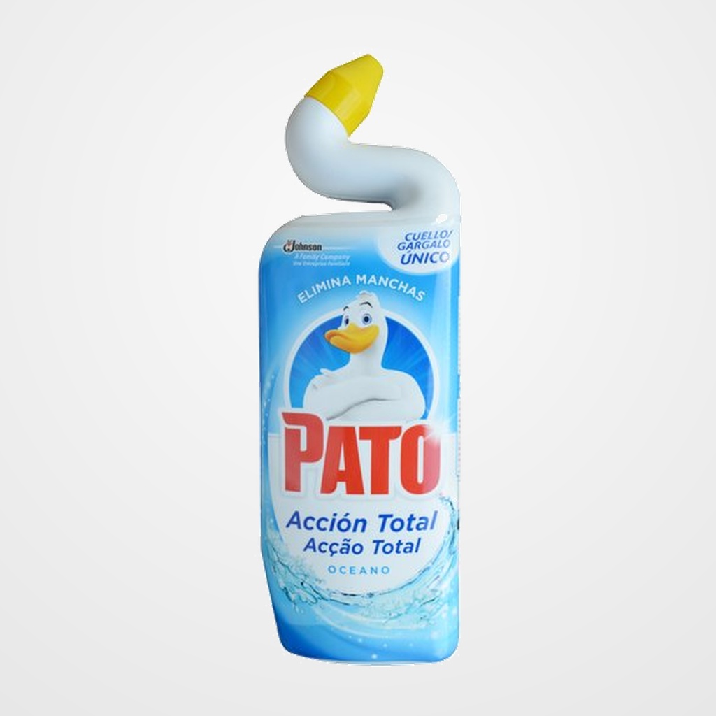 LIMPIADOR DE INODORO PATO AZUL ACCION TOTAL OCEANO 750 ml