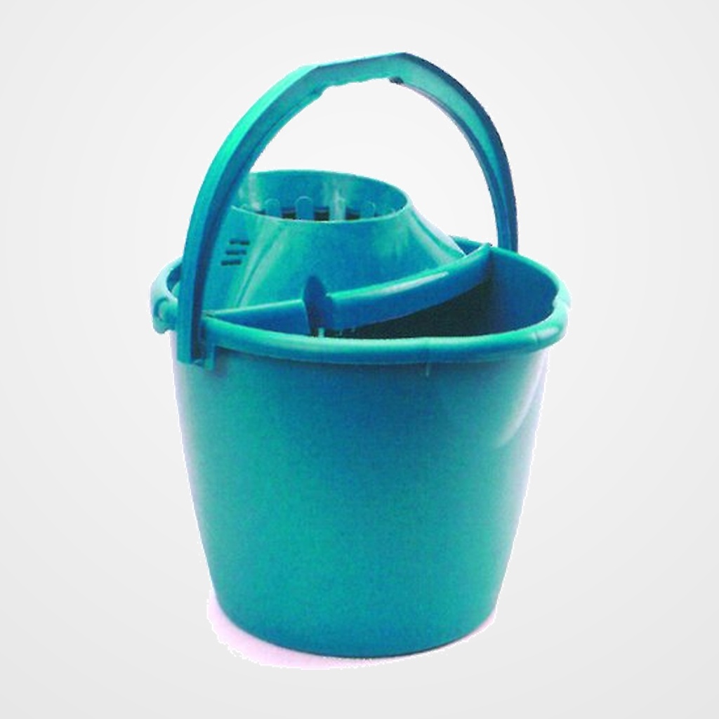 CUBO PLASTICO REDONDO CON ESCURRIDOR 13 LITROS