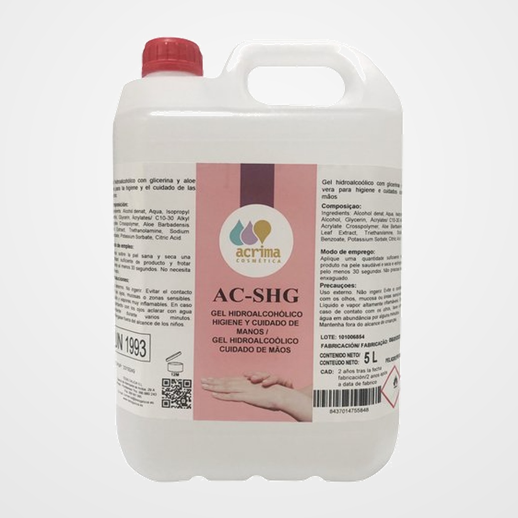DESINFECTANTE DE MANOS GEL HIDROALCOHOLICO ACRIMA 5 LITROS