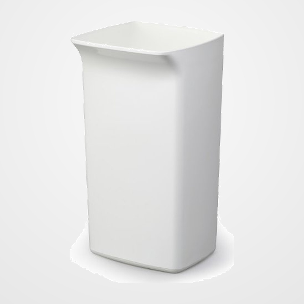 CUBO BASURA PLASTICO DURABLE DURABIN SQUARE 40 LITROS SIN TAPA BLANCO