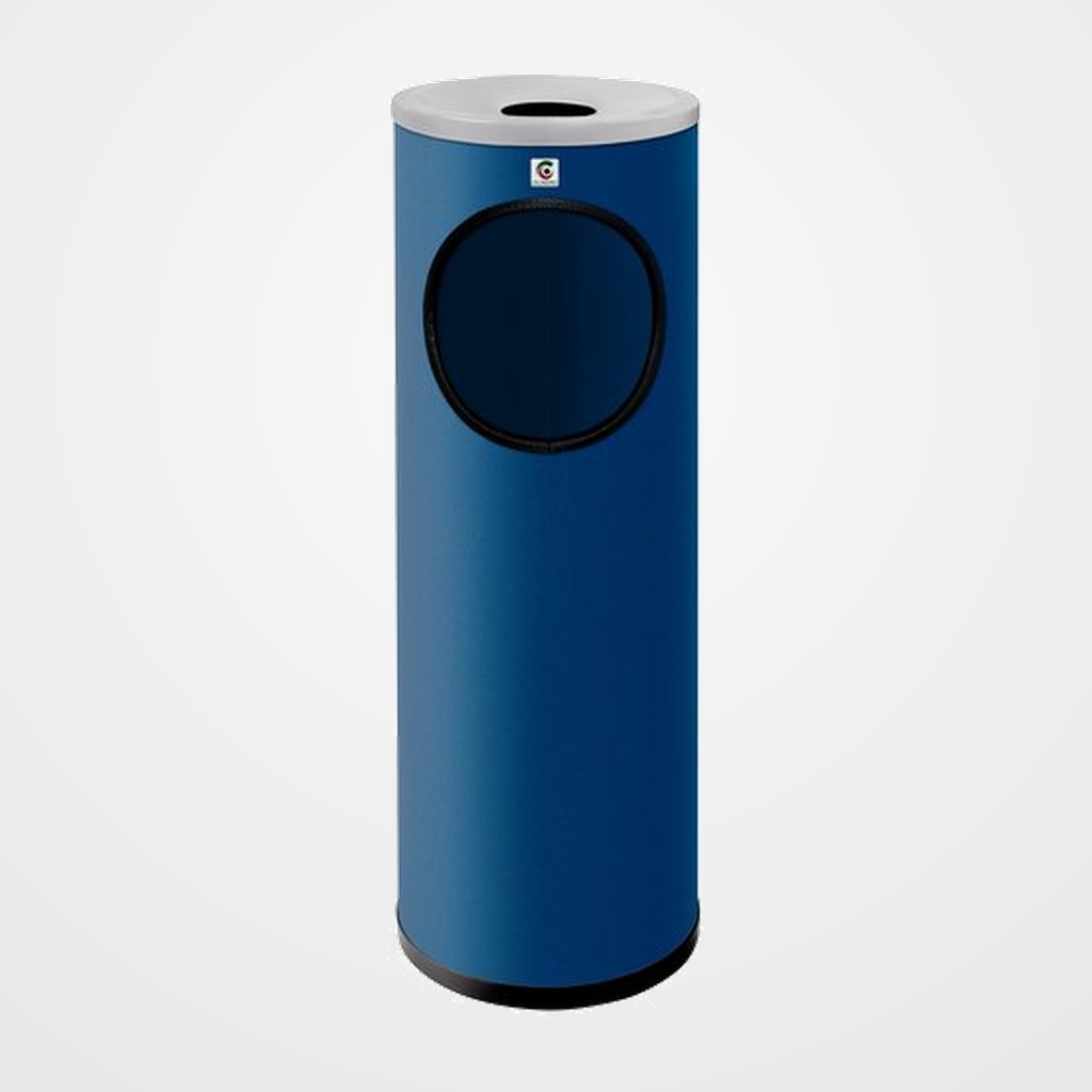 PAPELERA CENICERO CILINDRO METALICA REDONDA B-10 21.5 Ø AZUL