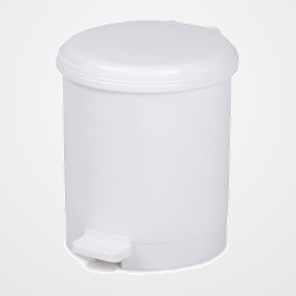 PAPELERA PLASTICO CON TAPA PEDAL CEP 91946 6 LITROS BLANCA
