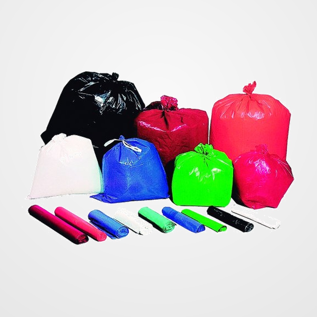 BOLSA de BASURA 57x55 cm VERDE ROLLO de 25 (GALGA 65)