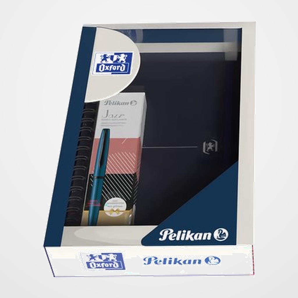 BLOC OXFORD IDENTITY EXECUTIVE micro.tapa EXTRA B5 96h DOTS SURTIDO (4 col.) + BOLIGRAFO PELIKAN JAZZ