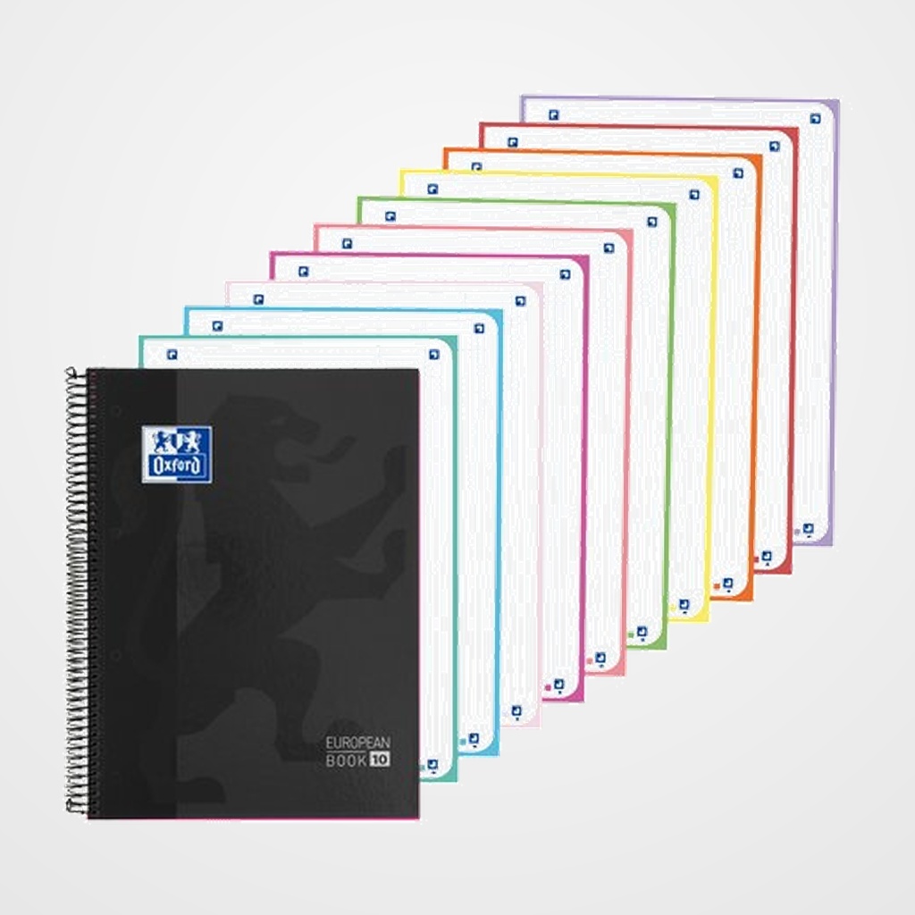 BLOC OXFORD SCHOOL EU.BOOK 10 CLASSIC micro.tapa EXTRA A4+ 200h CUADRIC.5x5 90g NEGRO