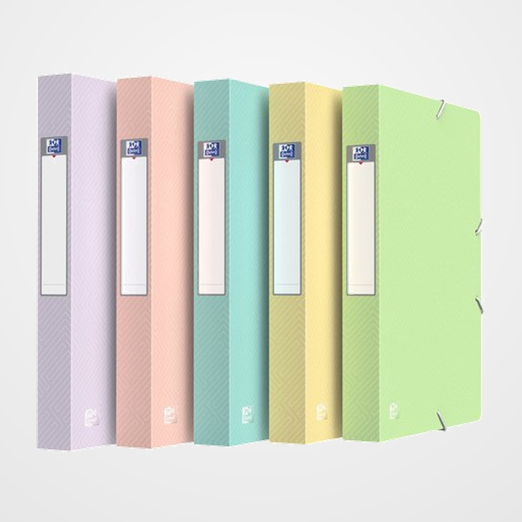 CARPETA de PROYECTOS OXFORD/ELBA URBAN PP TRANSLUCIDO A4+ GOMAS  4 cm SURTIDO (5 col. pastel)