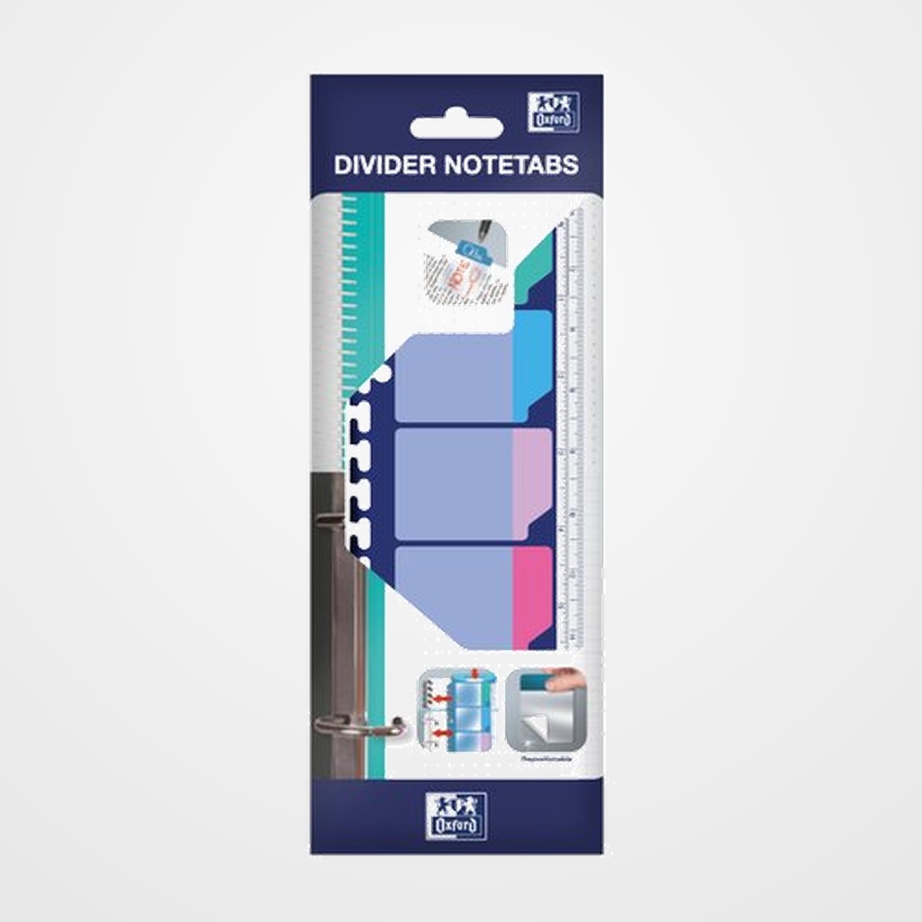 COMPLEMENTO OXFORD EUROPEANBINDER REGLA MARCA PAGINAS CON STICKERS