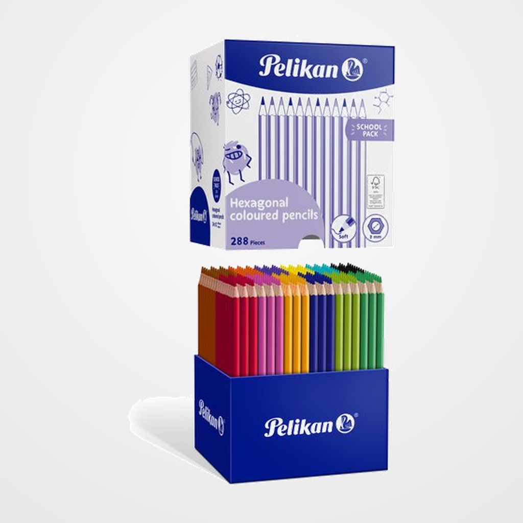 LAPICES de COLORES PELIKAN SCHOOL PACK de 288 (12 col.)
