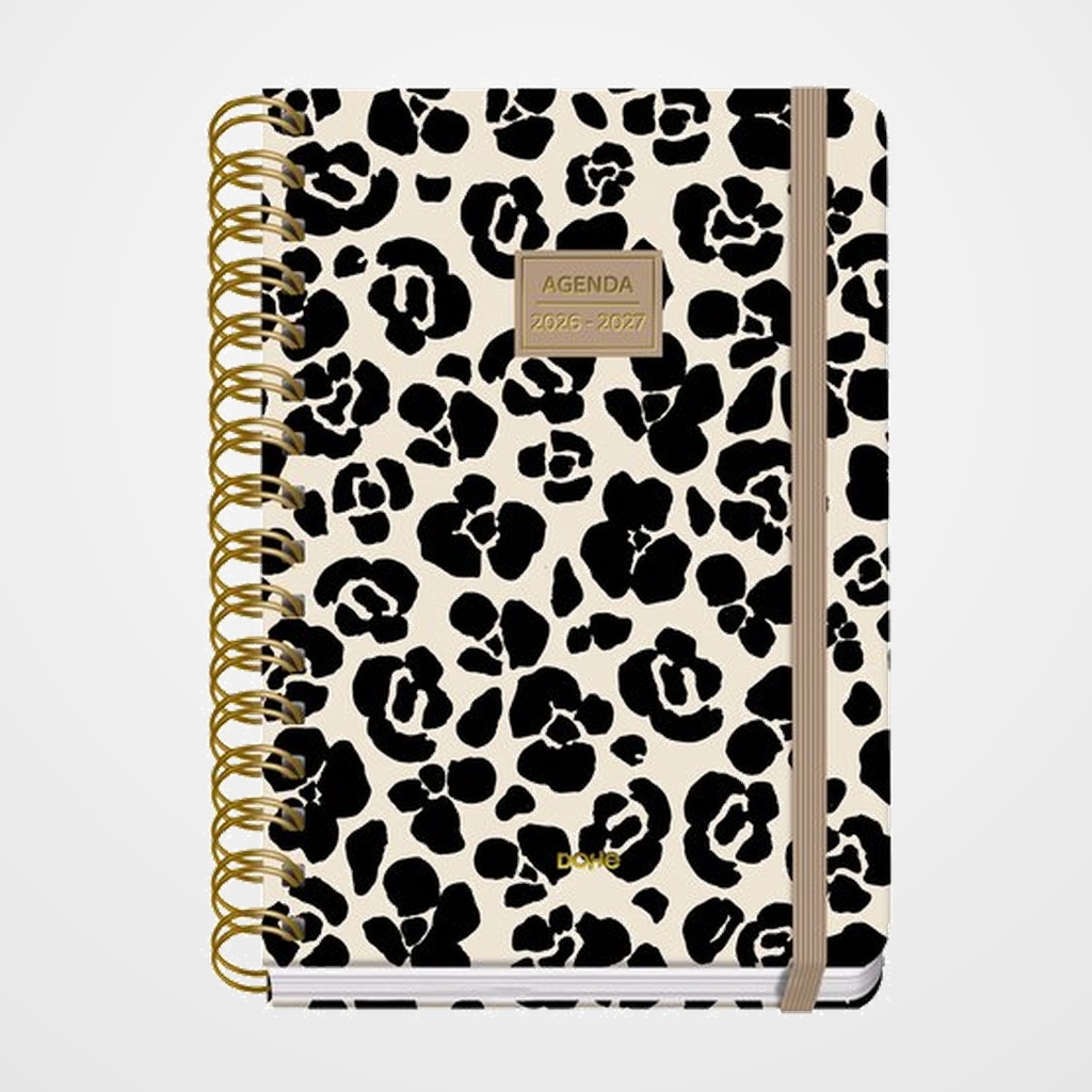 AGENDA ESCOLAR (2026-27) DOHE PREMIUM WIRE-O tapa EXTRA A5 D/P con GOMA WILD
