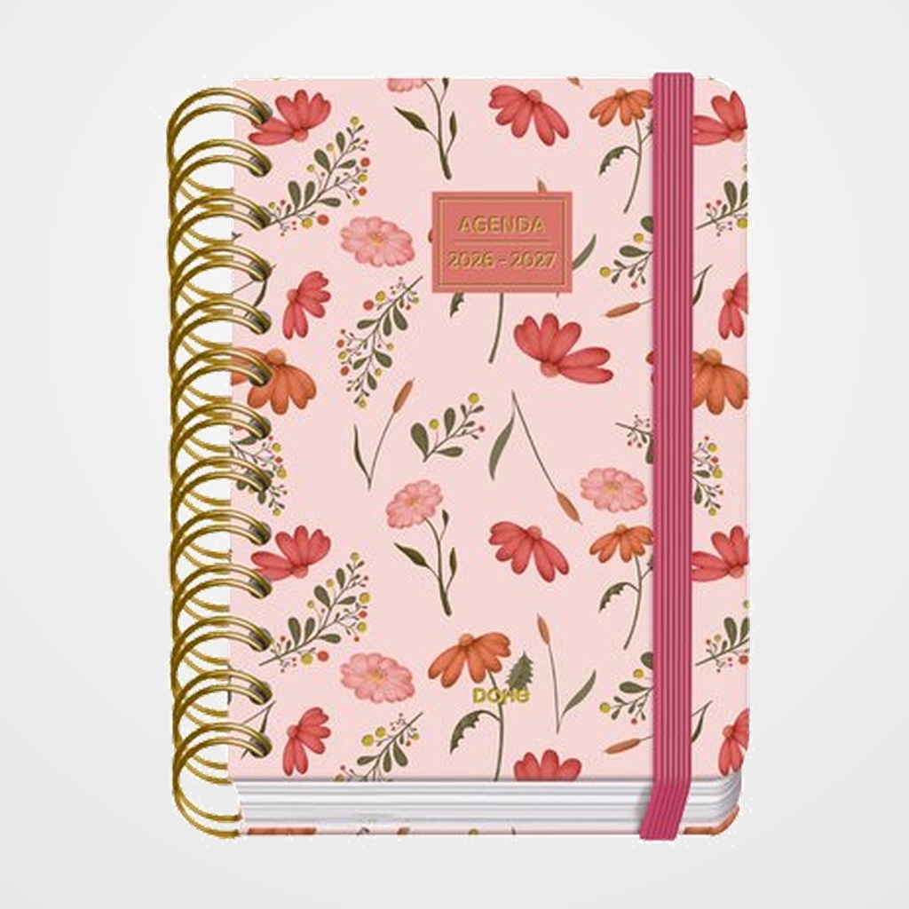 AGENDA ESCOLAR (2026-27) DOHE PREMIUM WIRE-O tapa EXTRA A6 D/P con GOMA BELLE