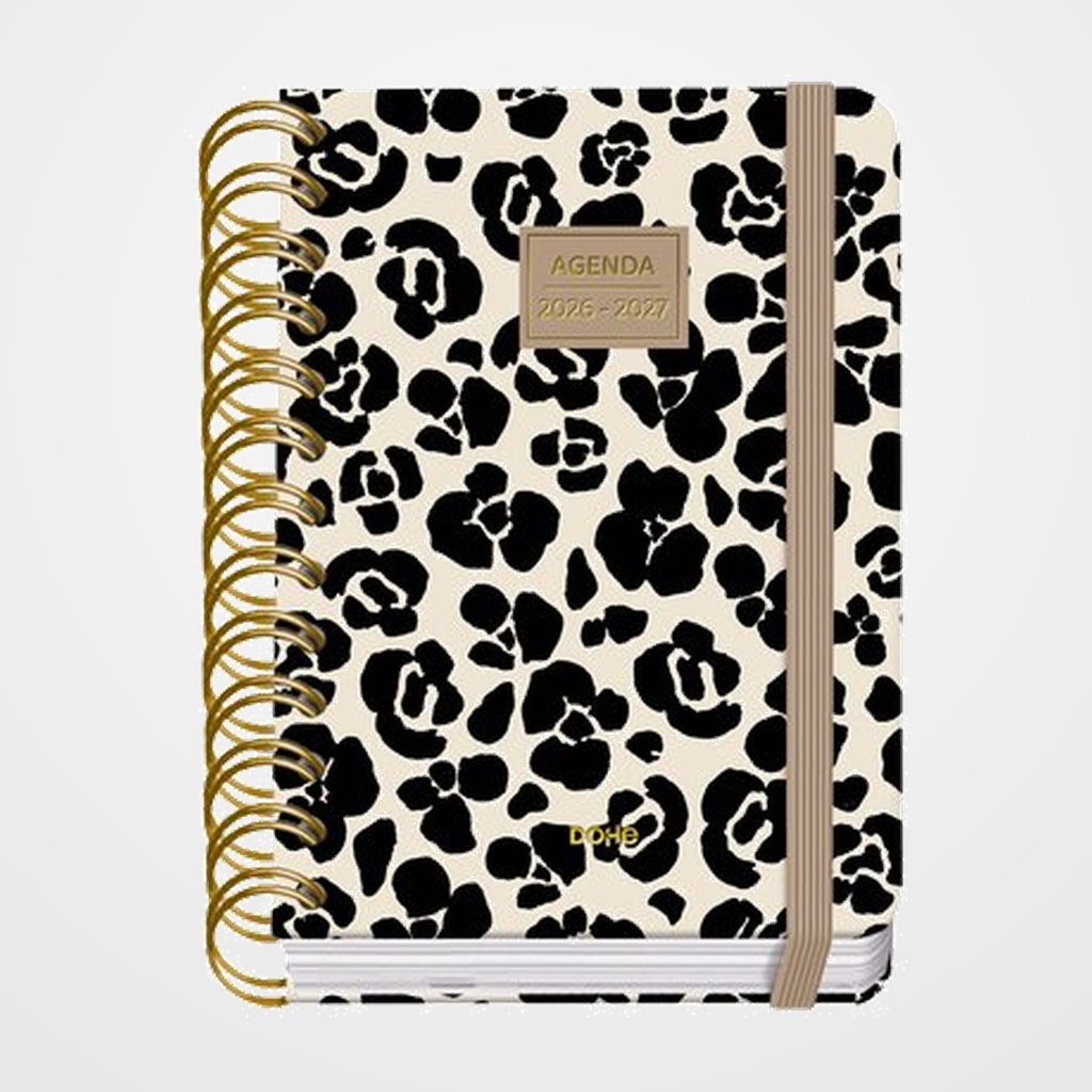 AGENDA ESCOLAR (2026-27) DOHE PREMIUM WIRE-O tapa EXTRA A6 D/P con GOMA WILD