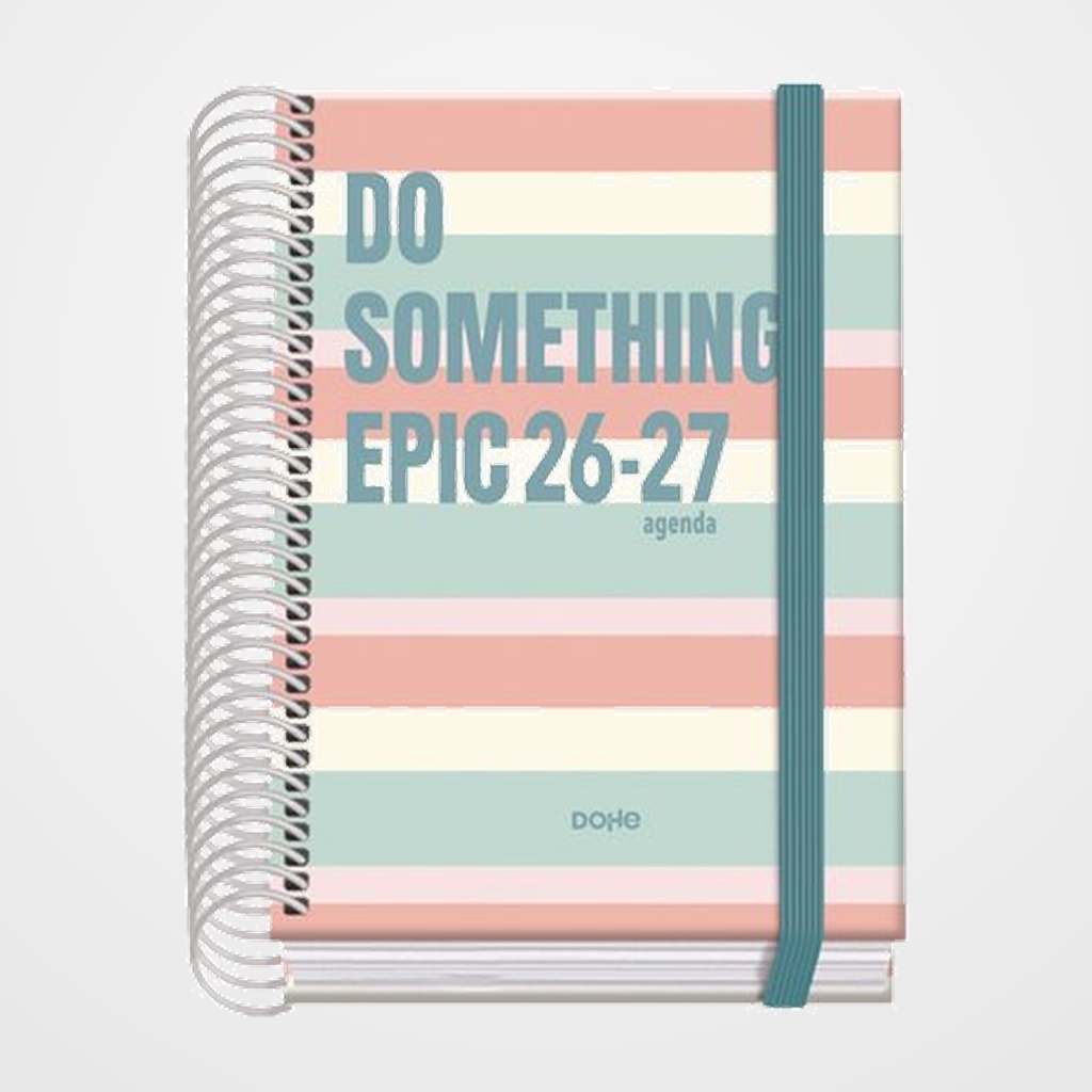 AGENDA ESCOLAR (2026-27) DOHE PRIME ESPIRAL tapa EXTRA A6 D/P con GOMA EPIC
