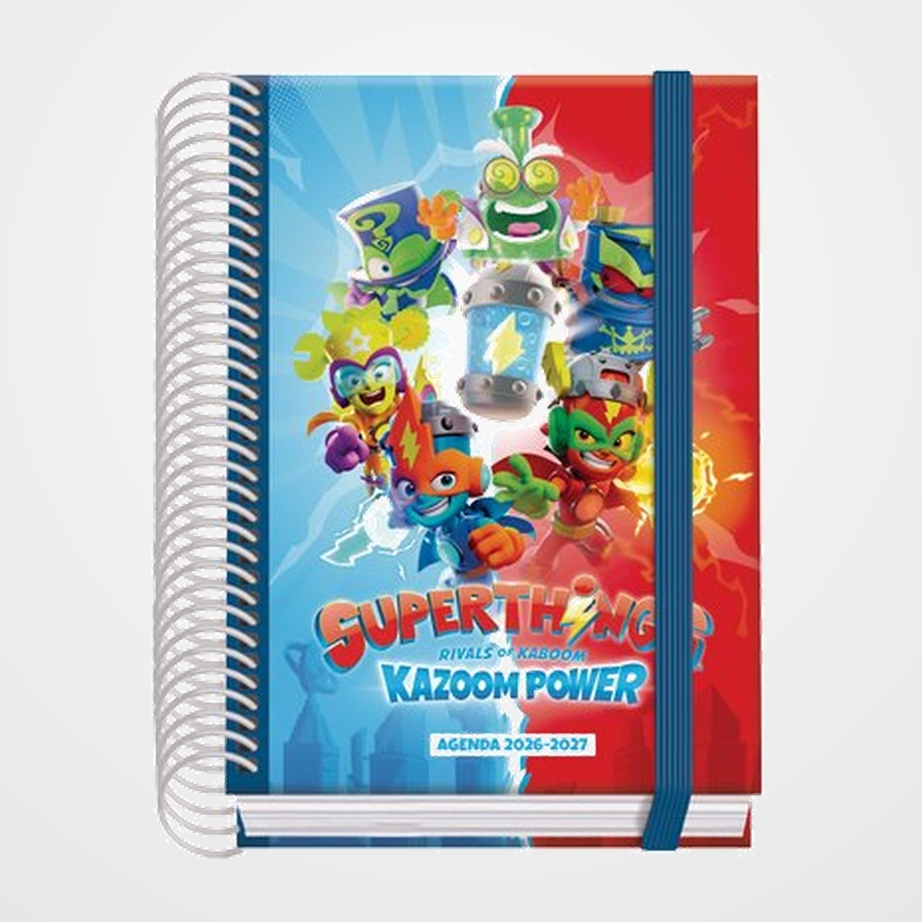 AGENDA ESCOLAR (2026-27) DOHE PRIME ESPIRAL tapa EXTRA A6 D/P con GOMA SUPERTHINGS