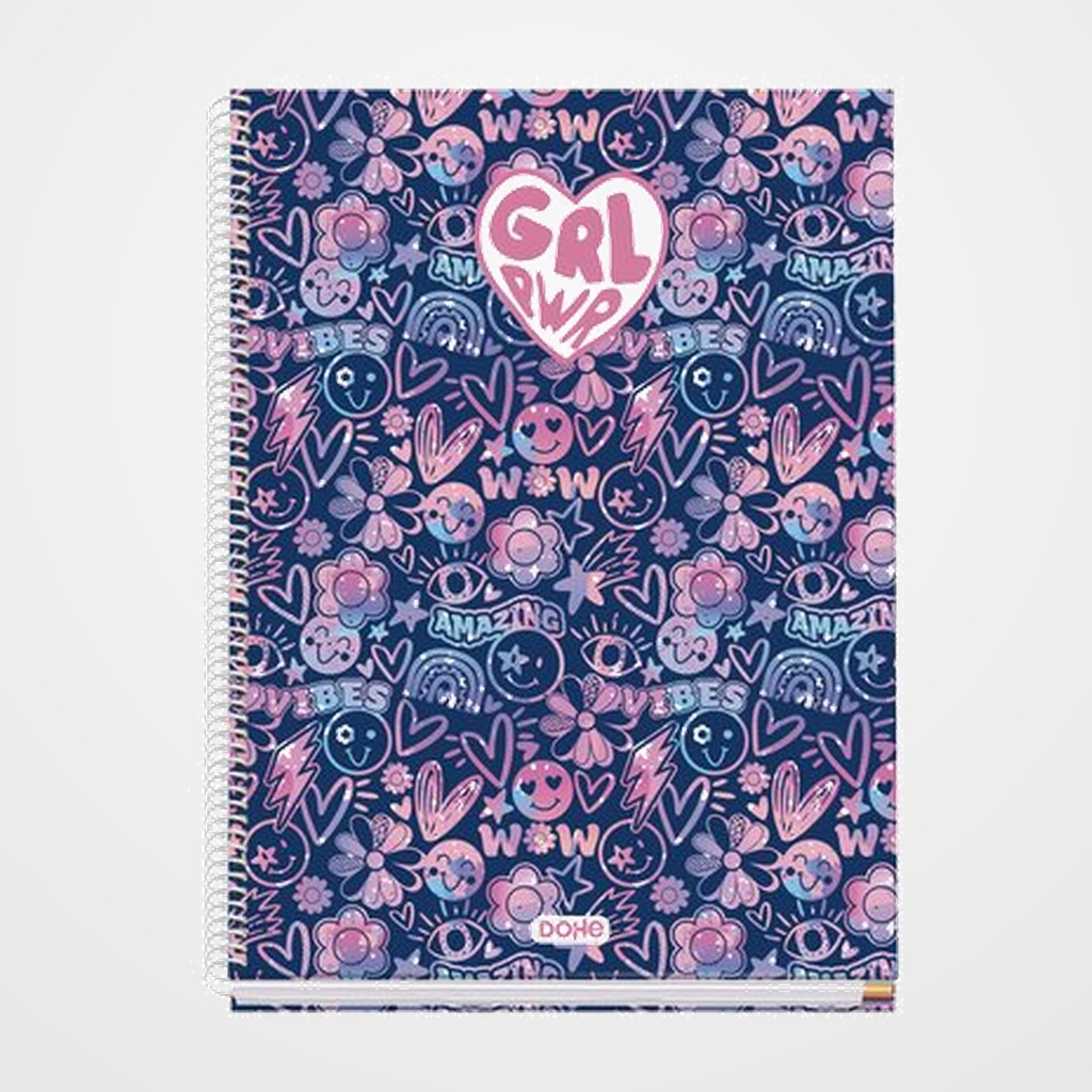 BLOC DOHE GIRL POWER micro.tapa EXTRA A4 100h 90gr CUADRIC.5x5