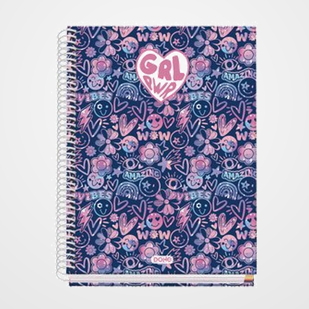BLOC DOHE GIRL POWER micro.tapa EXTRA A5 100h 90gr CUADRIC.5x5