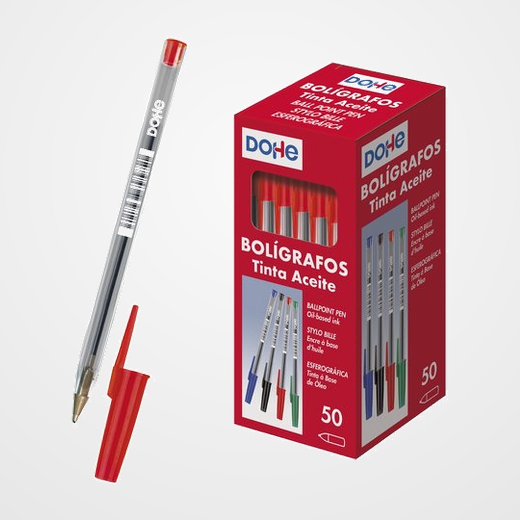 BOLIGRAFO DOHE BASIC 1.0 mm ROJO
