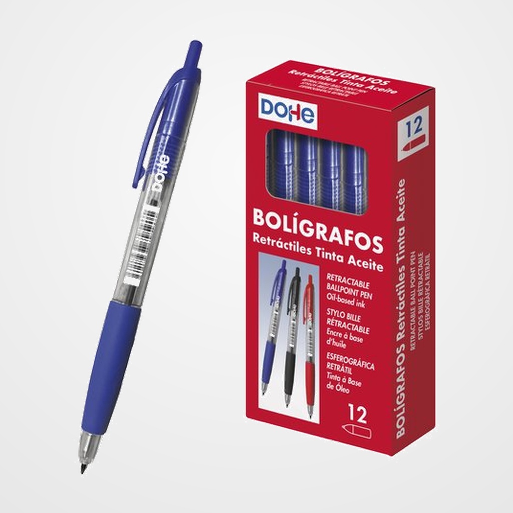 BOLIGRAFO DOHE RETRACTIL 1.0 mm AZUL