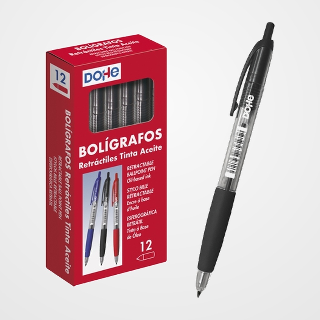 BOLIGRAFO DOHE RETRACTIL 1.0 mm NEGRO