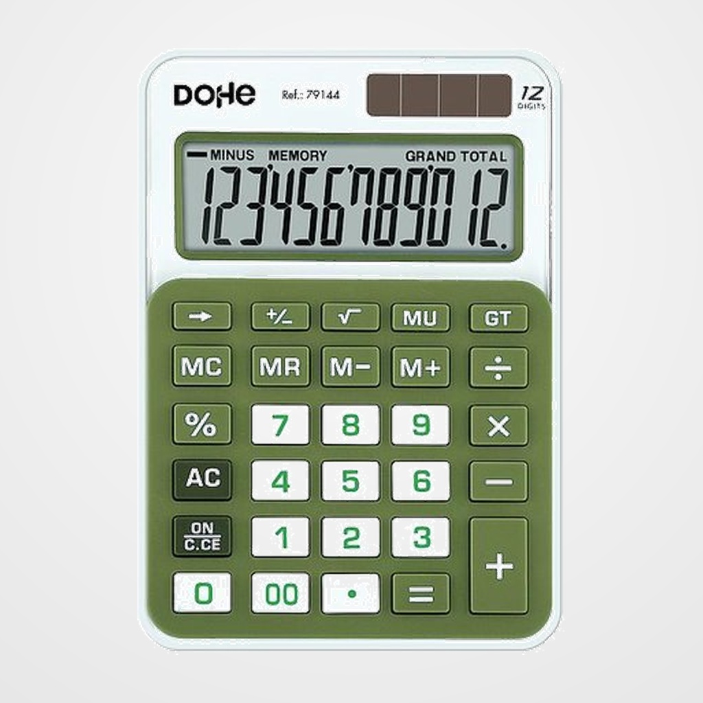CALCULADORA SOBREMESA DOHE 12 DIGITOS VERDE