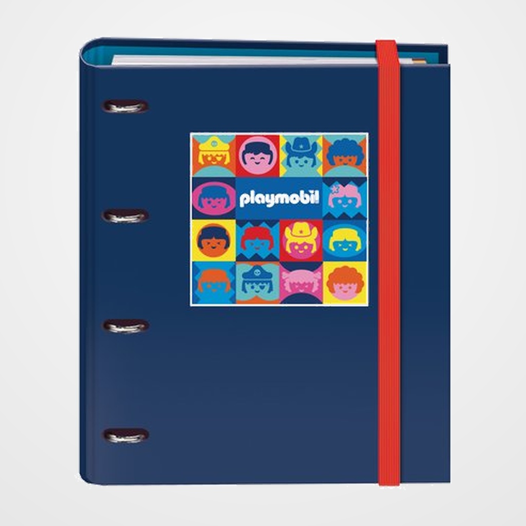 CARPEBLOC DOHE PLAYMOBIL A4 POLYFOAM 4 ANILLAS MIXTAS 35 mm con RECAMBIO 100hj. 90gr. CUADRIC.5x5 AZUL