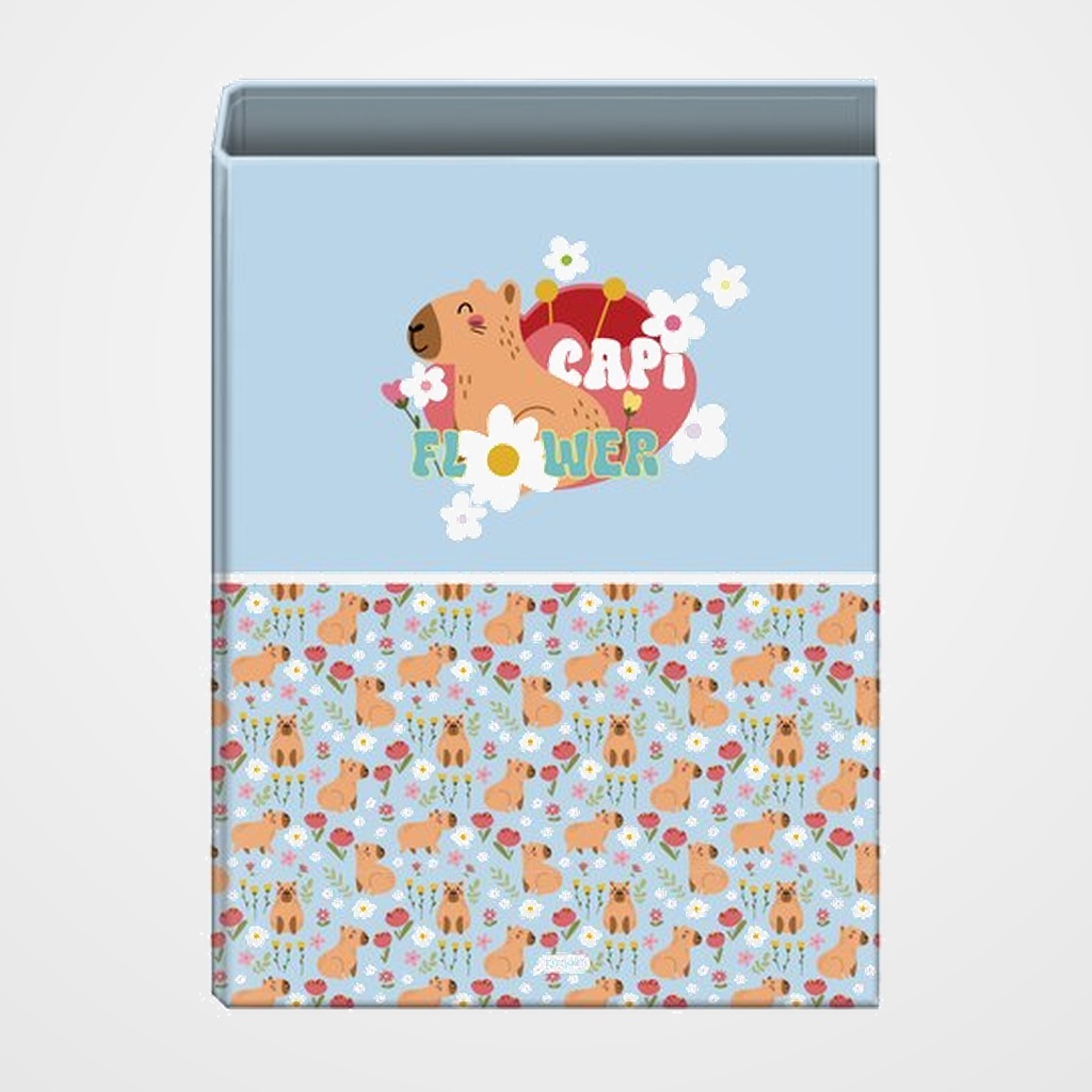 CARPETA de ANILLAS DOHE CAPI FLOWER CARTON FORRADO Fº 4 an.MIXTAS 40mm