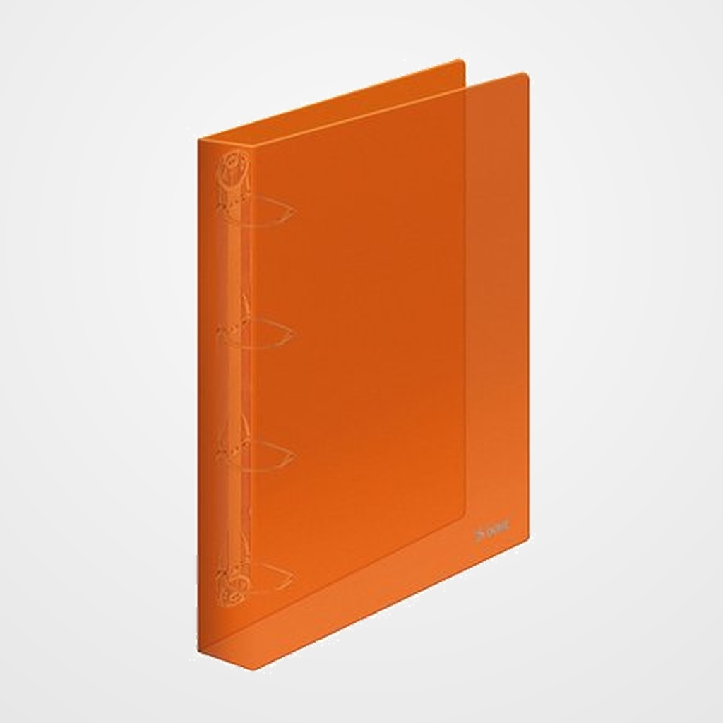 CARPETA de ANILLAS DOHE PP TRASLUCIDO A4 4 an.MIXTAS 25mm NARANJA