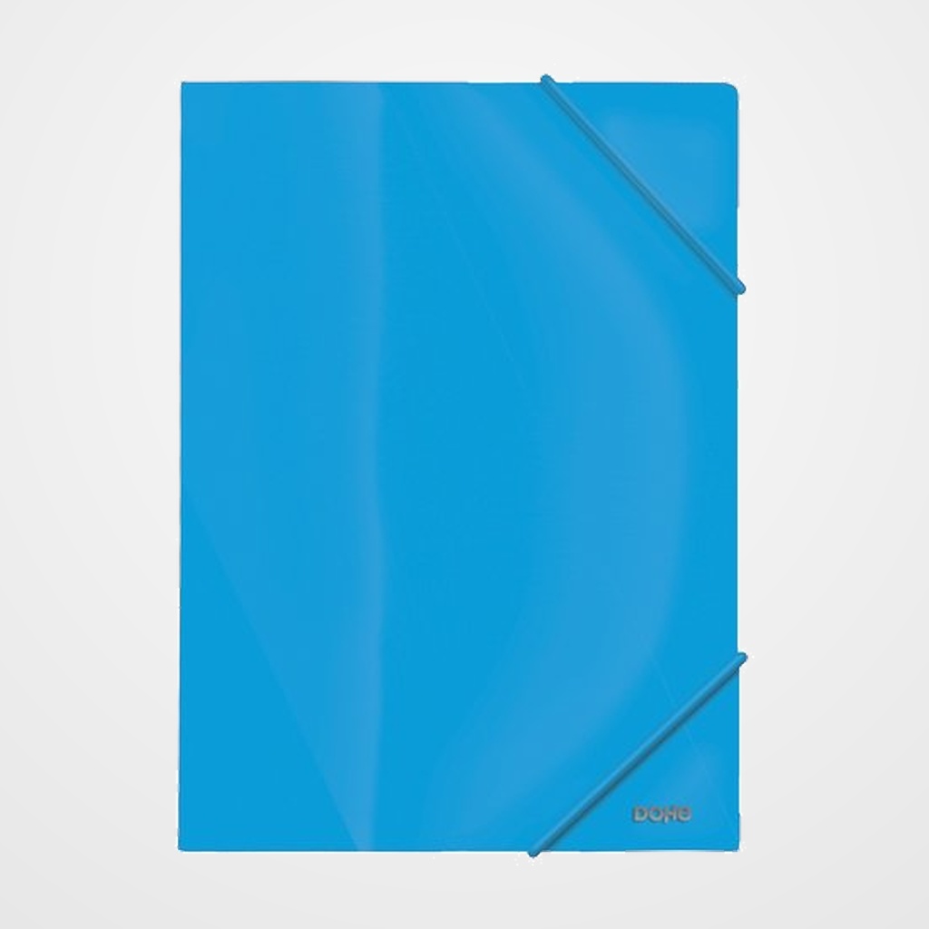 CARPETA de GOMAS y SOLAPAS DOHE A4 PP OPACO AZUL