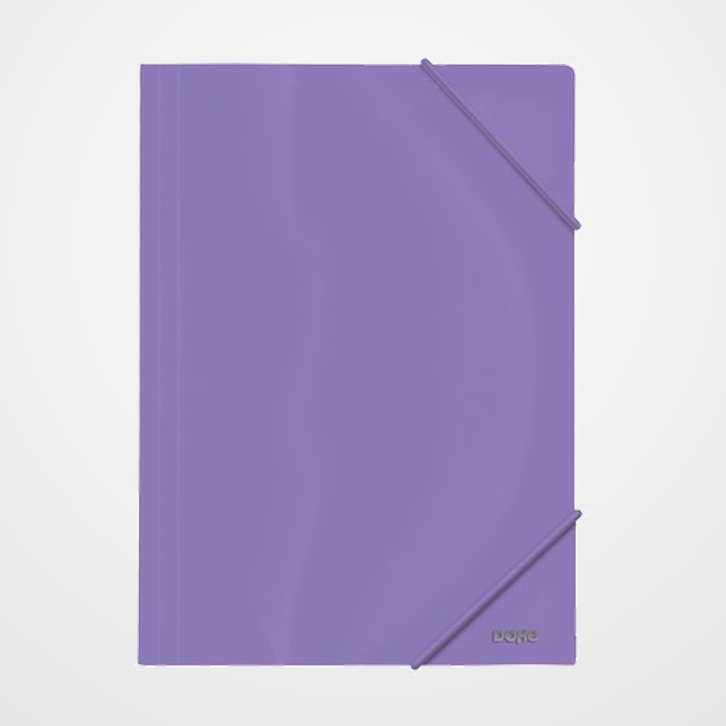 CARPETA de GOMAS y SOLAPAS DOHE A4 PP OPACO MORADO