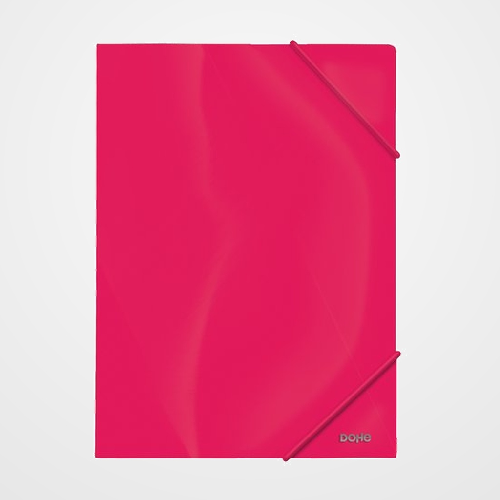 CARPETA de GOMAS y SOLAPAS DOHE A4 PP OPACO ROSA