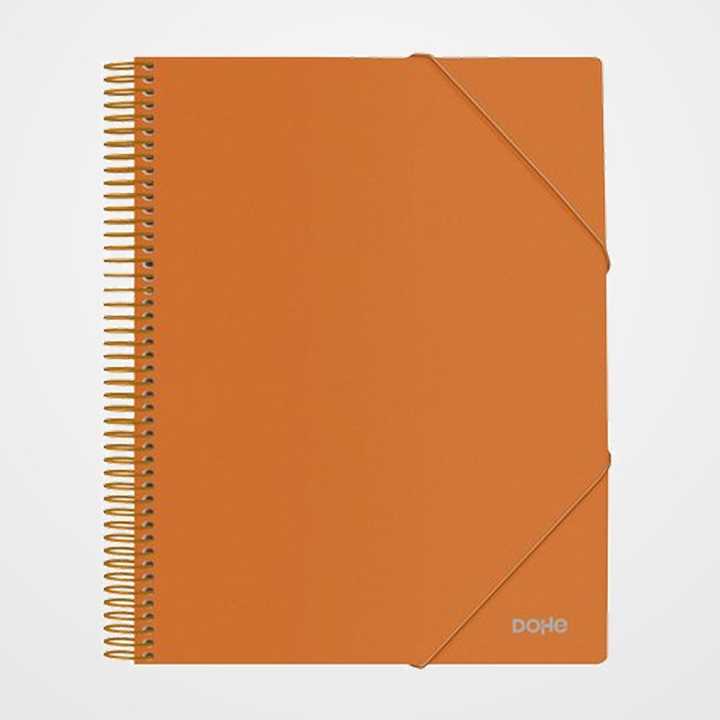 CARPETA FUNDAS (TARIFARIO) DOHE ESPIRAL PP OPACO A4 20 F. NARANJA