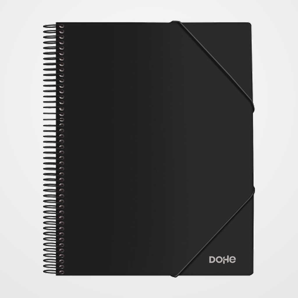 CARPETA FUNDAS (TARIFARIO) DOHE ESPIRAL PP OPACO A4 30 F. NEGRO