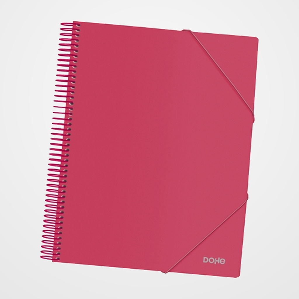 CARPETA FUNDAS (TARIFARIO) DOHE ESPIRAL PP OPACO A4 30 F. ROJO