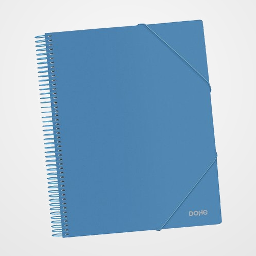 CARPETA FUNDAS (TARIFARIO) DOHE ESPIRAL PP OPACO A4 40 F. AZUL