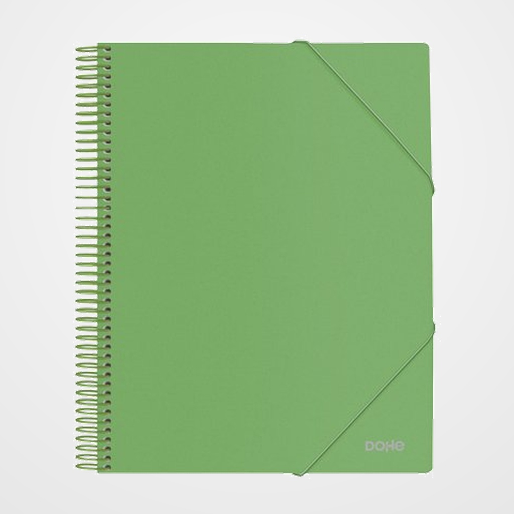 CARPETA FUNDAS (TARIFARIO) DOHE ESPIRAL PP OPACO A4 40 F. VERDE