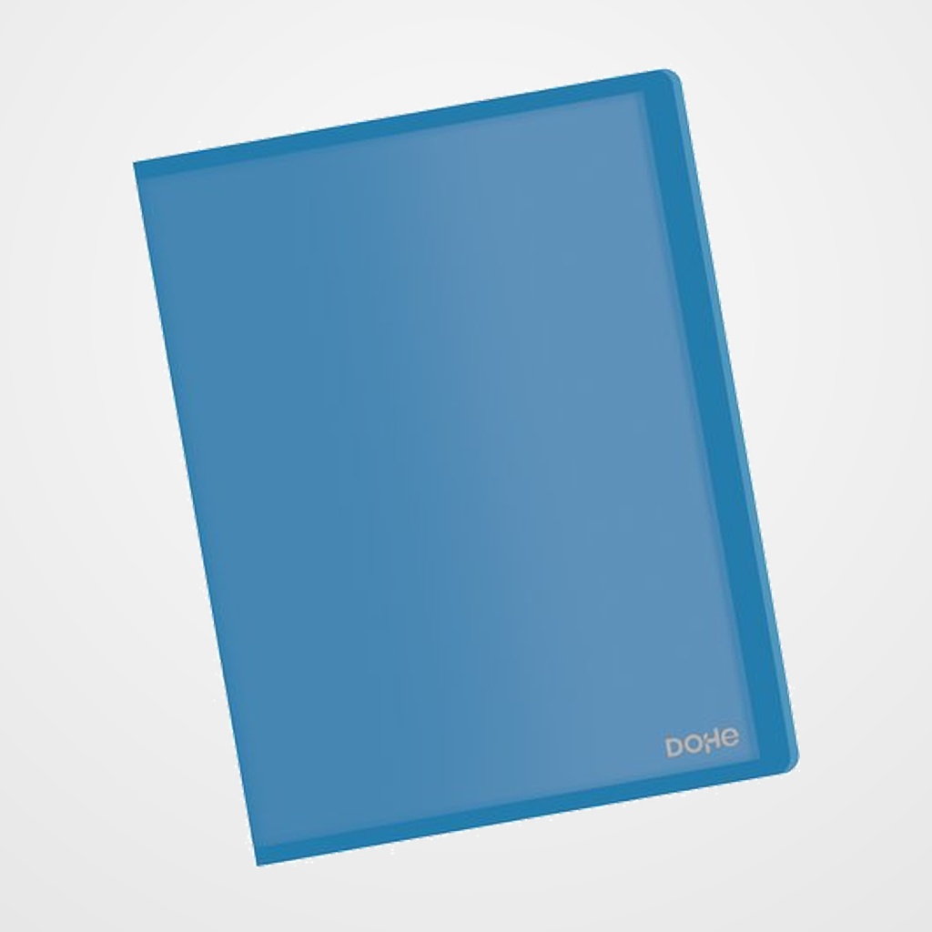 CARPETA FUNDAS (TARIFARIO) DOHE PP FLEXIBLE TRASLUCIDO A4 10 F. AZUL