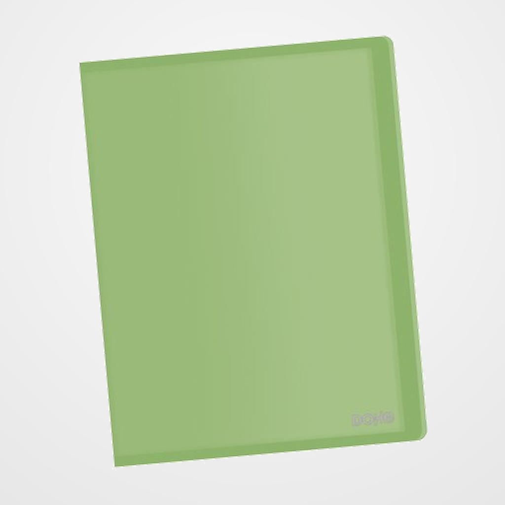 CARPETA FUNDAS (TARIFARIO) DOHE PP FLEXIBLE TRASLUCIDO A4 10 F. VERDE