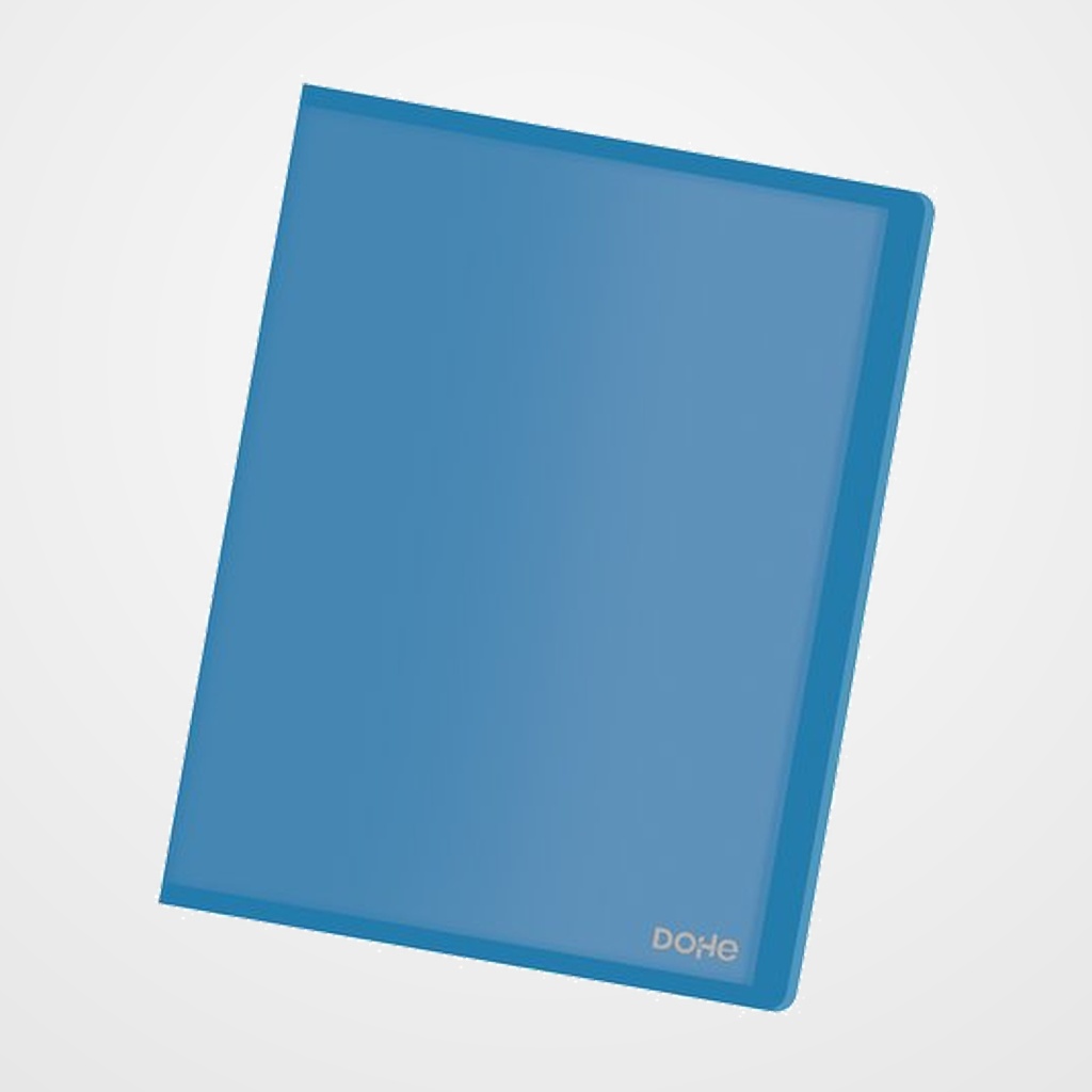 CARPETA FUNDAS (TARIFARIO) DOHE PP FLEXIBLE TRASLUCIDO A4 20 F. AZUL