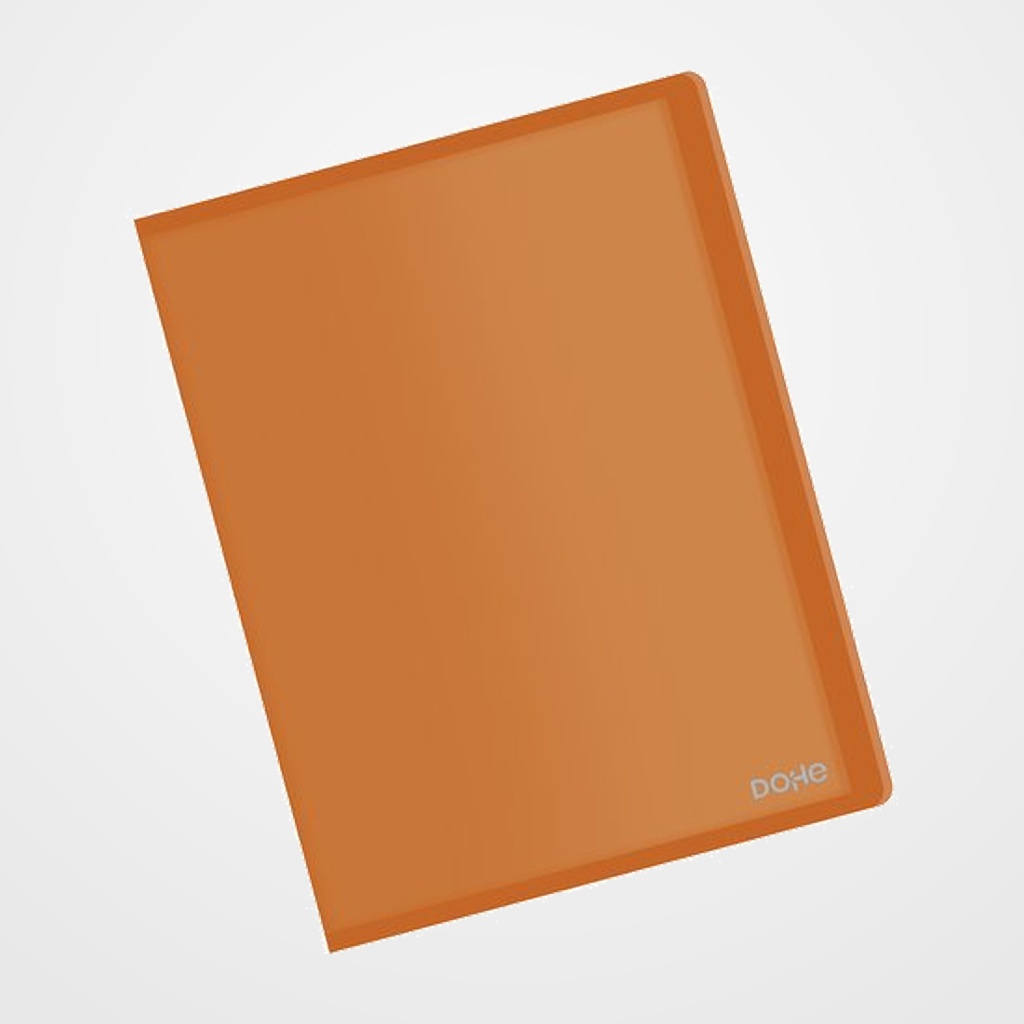 CARPETA FUNDAS (TARIFARIO) DOHE PP FLEXIBLE TRASLUCIDO A4 20 F. NARANJA