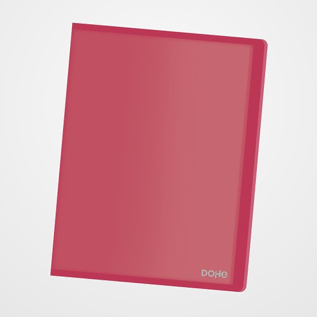 CARPETA FUNDAS (TARIFARIO) DOHE PP FLEXIBLE TRASLUCIDO A4 20 F. ROJO