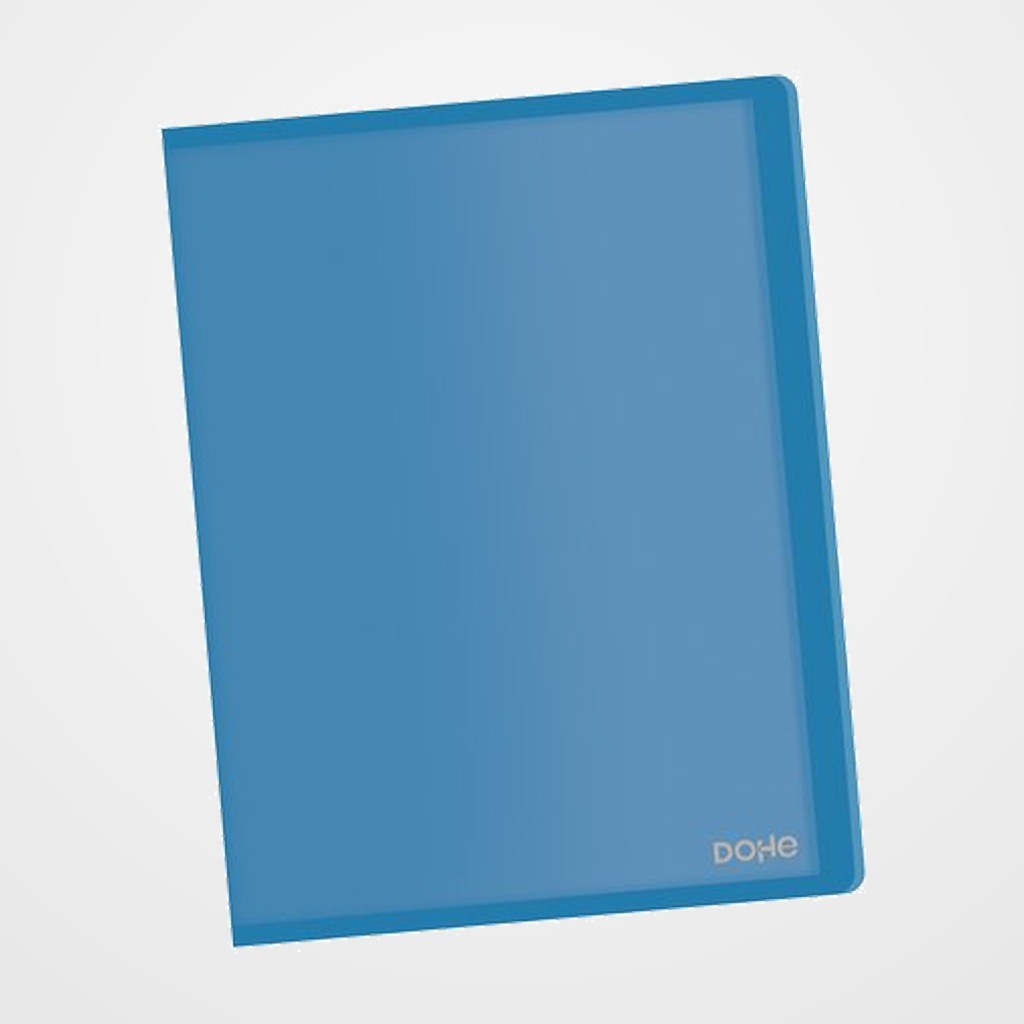 CARPETA FUNDAS (TARIFARIO) DOHE PP FLEXIBLE TRASLUCIDO A4 30 F. AZUL