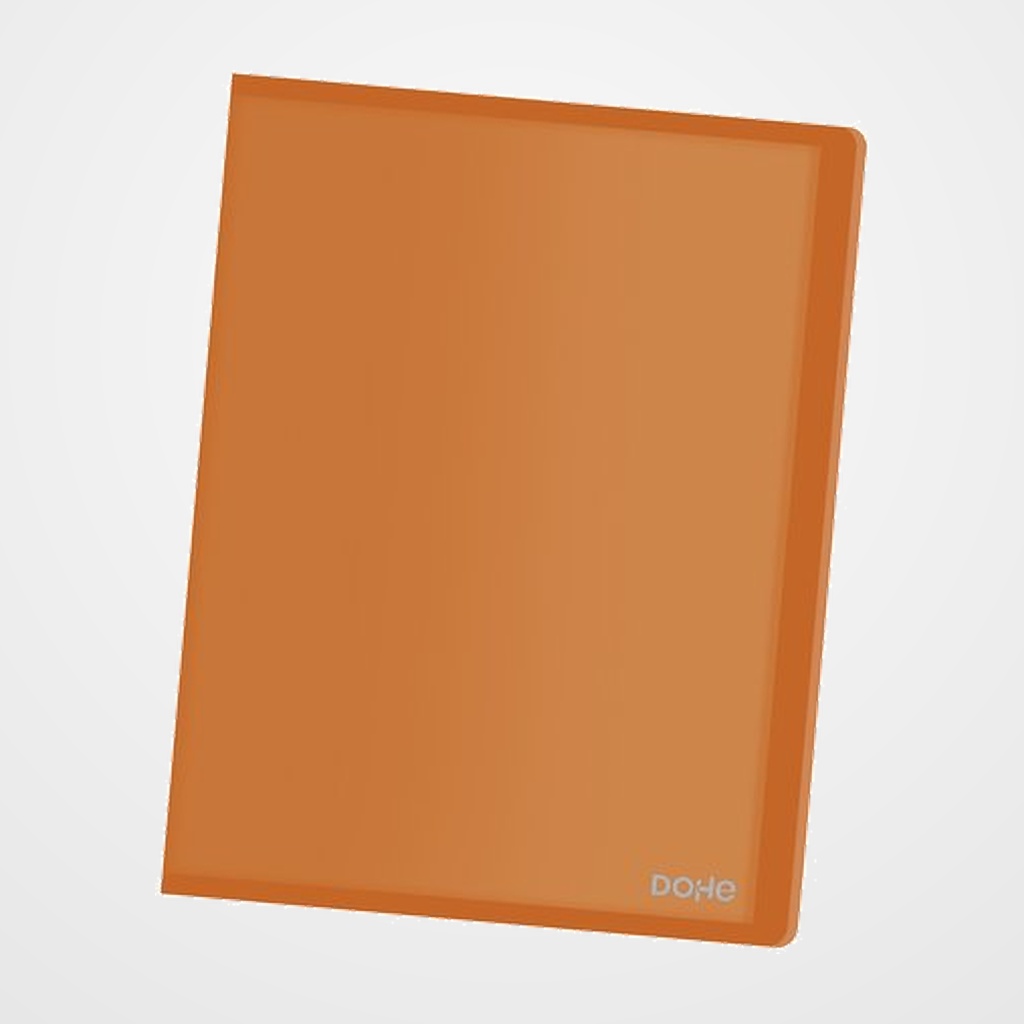 CARPETA FUNDAS (TARIFARIO) DOHE PP FLEXIBLE TRASLUCIDO A4 30 F. NARANJA