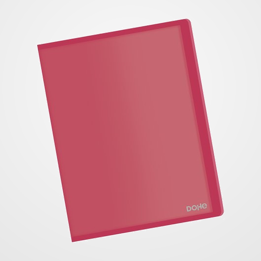 CARPETA FUNDAS (TARIFARIO) DOHE PP FLEXIBLE TRASLUCIDO A4 30 F. ROJO