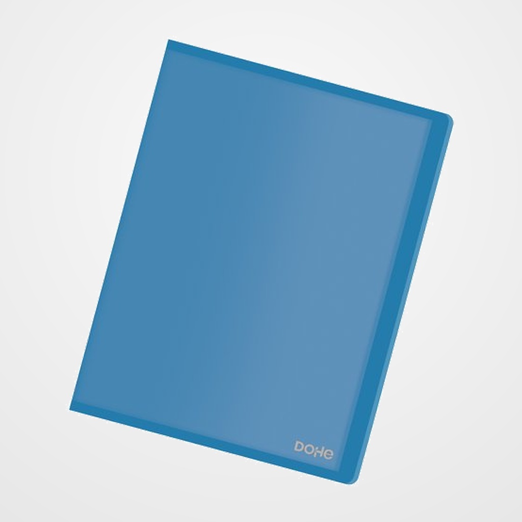 CARPETA FUNDAS (TARIFARIO) DOHE PP FLEXIBLE TRASLUCIDO A4 40 F. AZUL