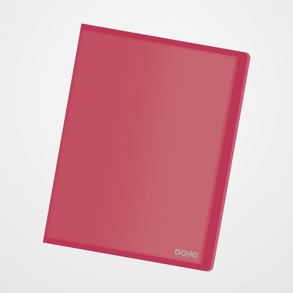 CARPETA FUNDAS (TARIFARIO) DOHE PP FLEXIBLE TRASLUCIDO A4 40 F. ROJO